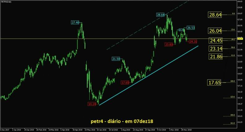 Petrobras PN gráfico diário